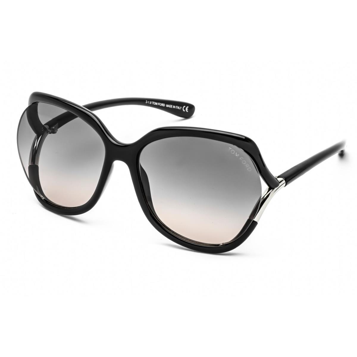 Tom Ford Women`s Sunglasses Shiny Black Plastic Oversized Full Rim FT0578 01B