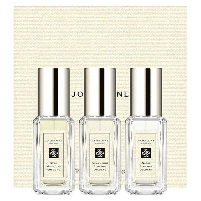 Jo Malone Travel Cologne Trio Blossoms Star Magnolia Osmanthus Nashi Blossom