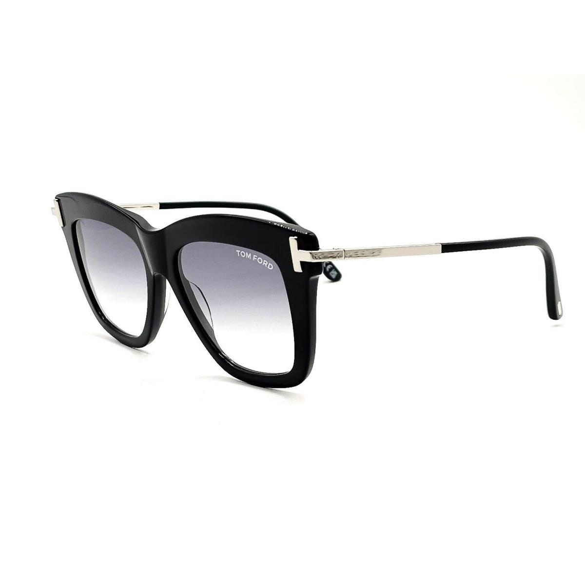 Tom Ford TF 0822 Dasha Sunglasses 01B Black-silver/gray Gradient 52