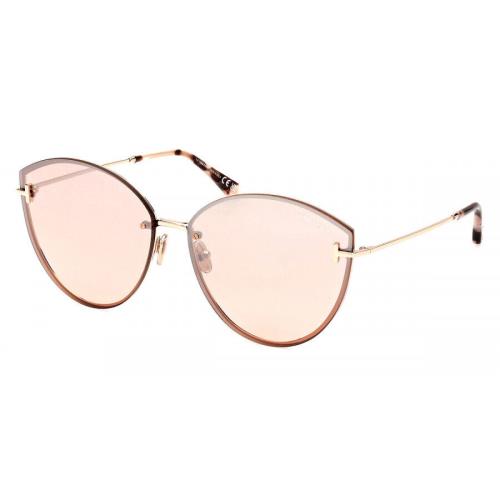 Tom Ford Women`s Evangeline 63mm Shiny Rose Gold Sunglasses FT1106-28U-63