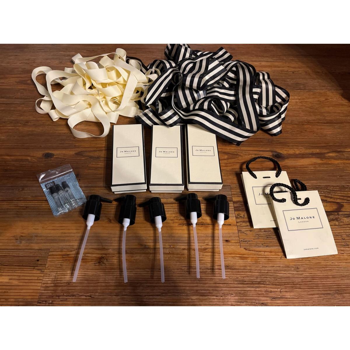 Jo Malone Collection Bath and Shower Gel Pump Box Ribbon Lot