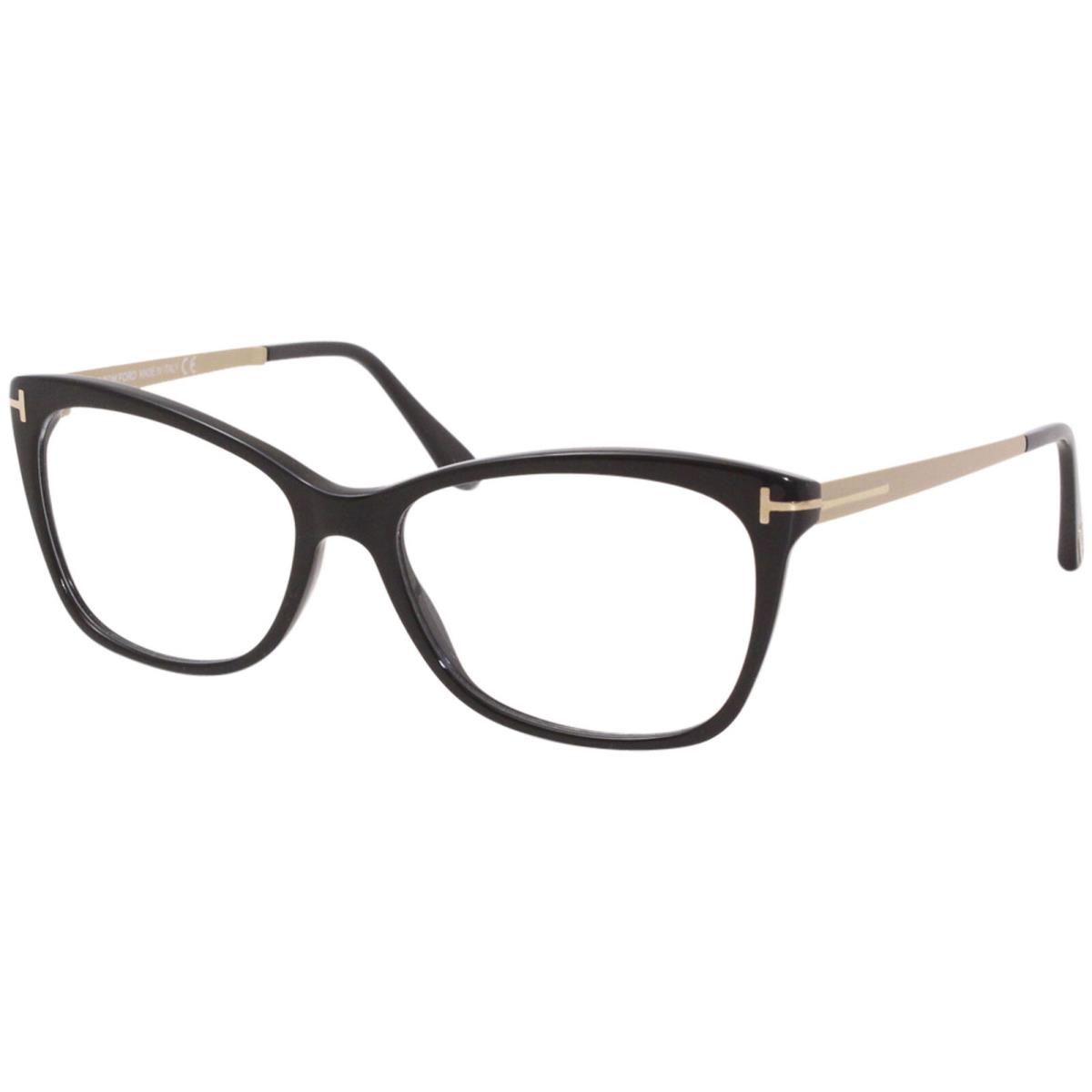 Tom Ford TF5353 001 Eyeglasses Shiny Black/shiny Brushed Rose Gold Full Rim 54mm