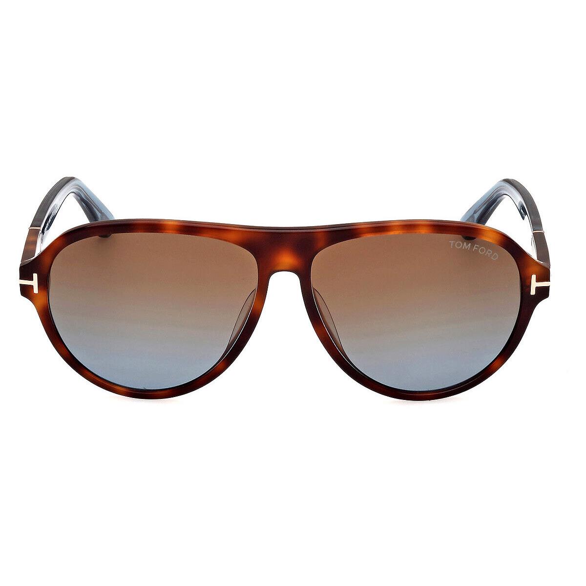 Tom Ford FT1080 Quincy Sunglasses Men Blonde Havana 59mm