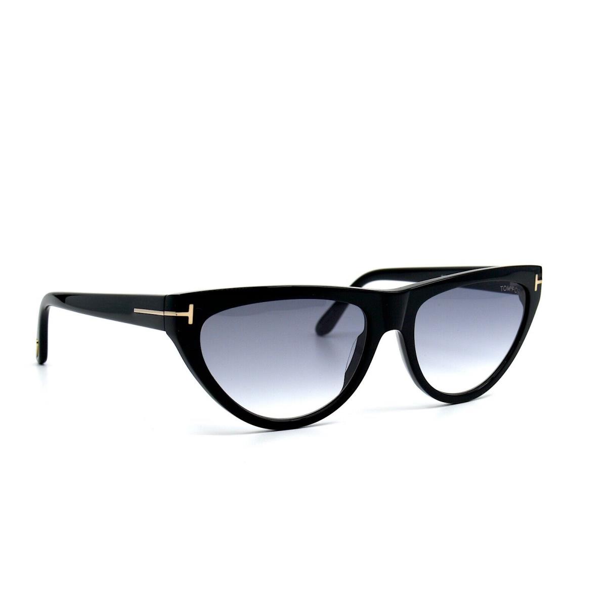 Tom Ford AMBER-02 TF990/S 01B Black Grey Gradient Sunglasses