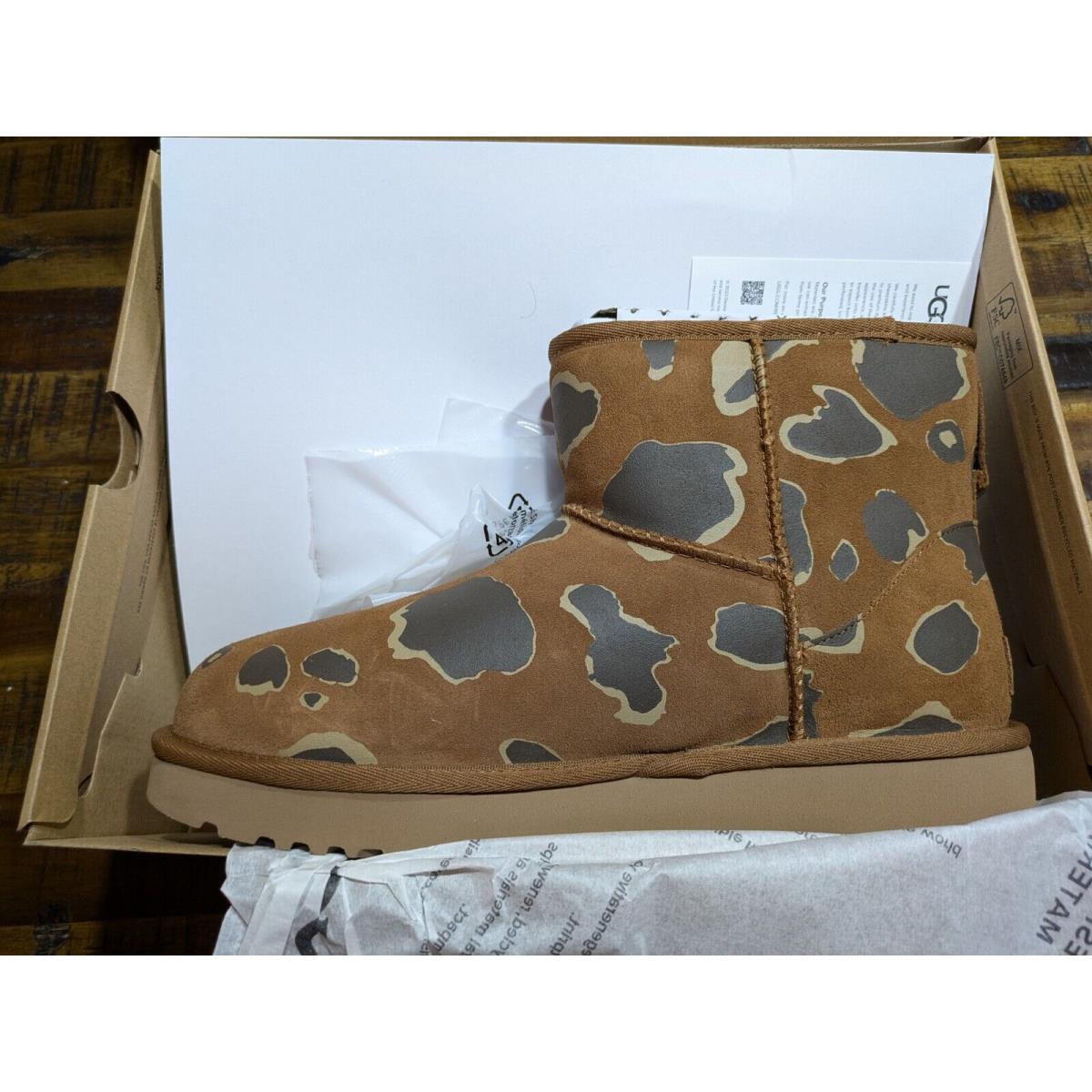 Limited Edition Ugg Women`s Classic Mini Appaloosa Sz 9 Chestnut W All Doc