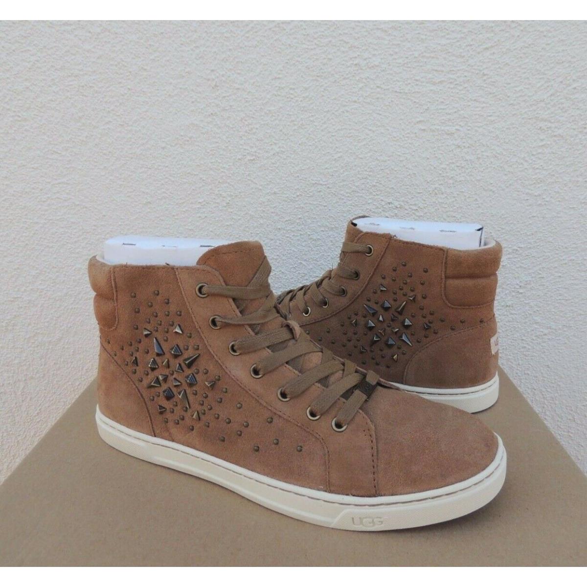 Ugg Gradie Deco Studs Chestnut Suede Sneaker Ankle Boots US 9/ Eur 40