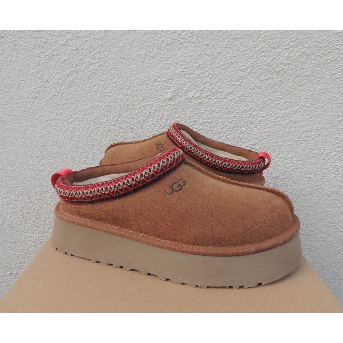 Ugg Tazz Chestnut Suede Platform Slippers Shoes Women US 6/ Eur 37