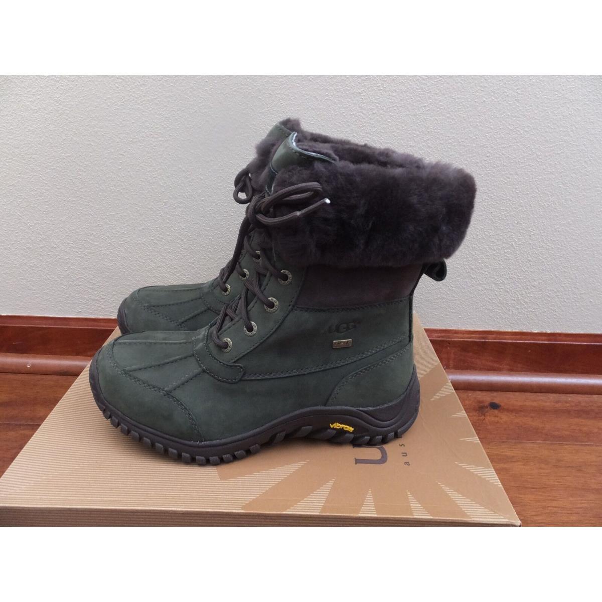 Ugg Winter Boots Waterproof Leather Adirondack II Green Youth 3 Women`s Size 5