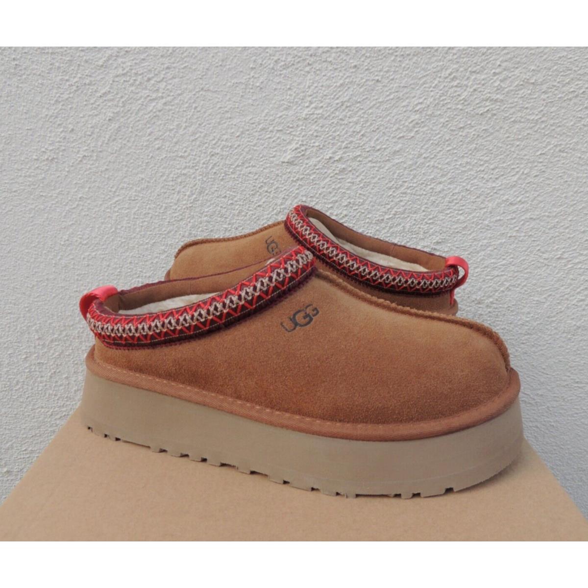 Ugg Tazz Chestnut Suede Platform Slippers Shoes Women US 7/ Eur 38