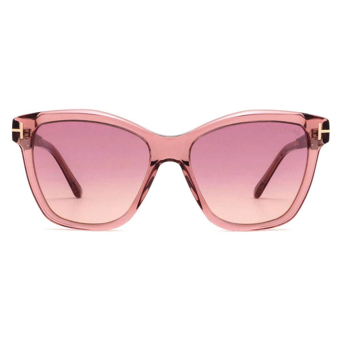 Tom Ford FT1087 Lucia Sunglasses Women Shiny Light Pink 54mm - Frame: Shiny Light Pink, Lens: Gradient or Mirrored Violet