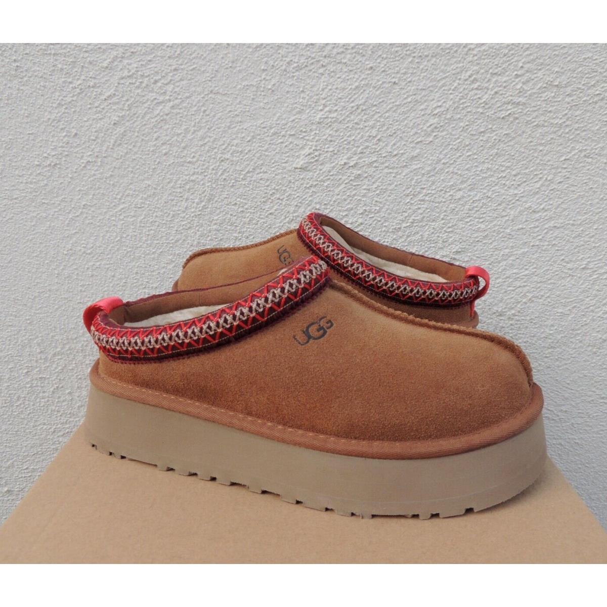 Ugg Tazz Chestnut Suede Platform Slippers Shoes Women US 8/ Eur 39