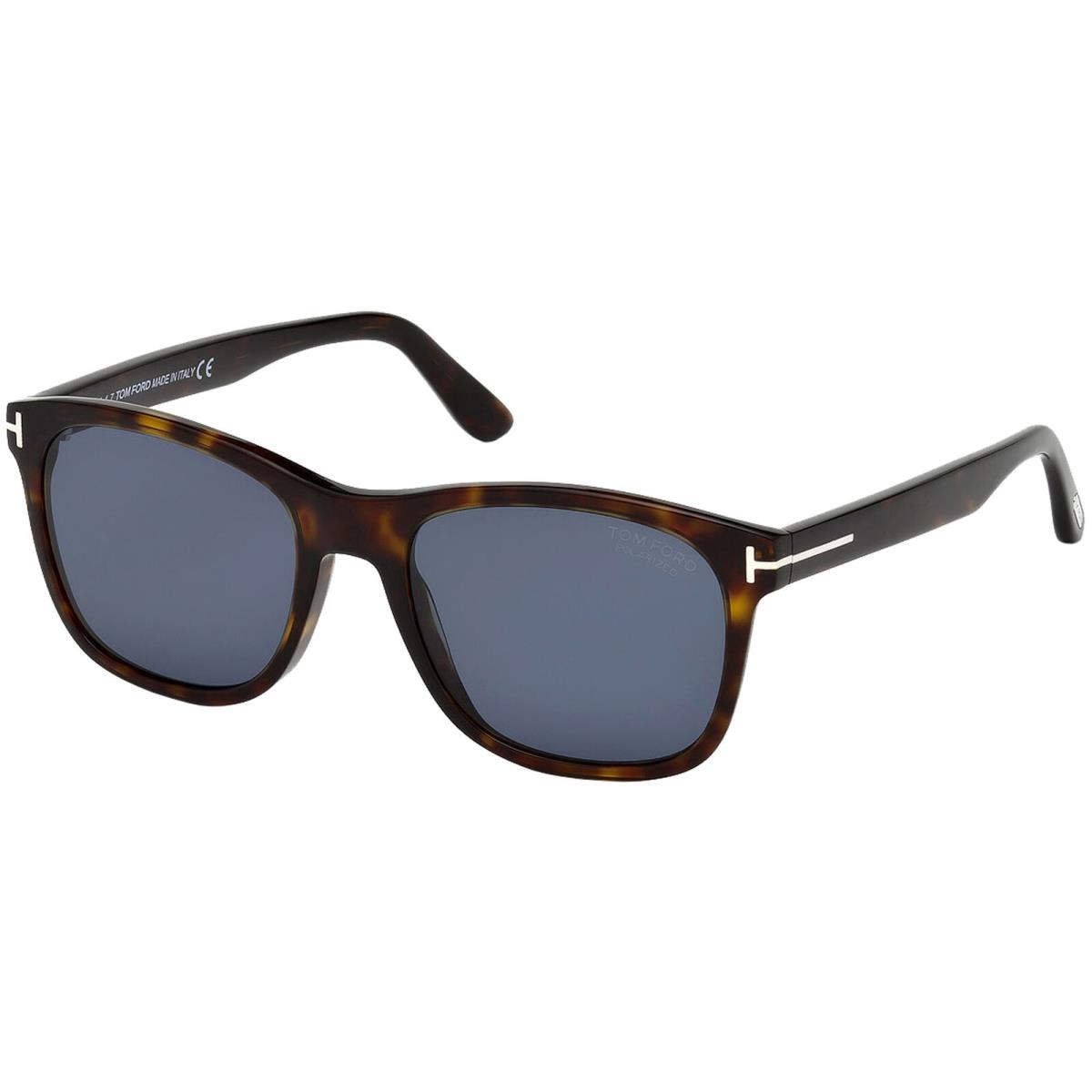 Tom Ford Eric Polarized Men`s Dark Havana Square Sunglasses FT0595-52D-55 Italy