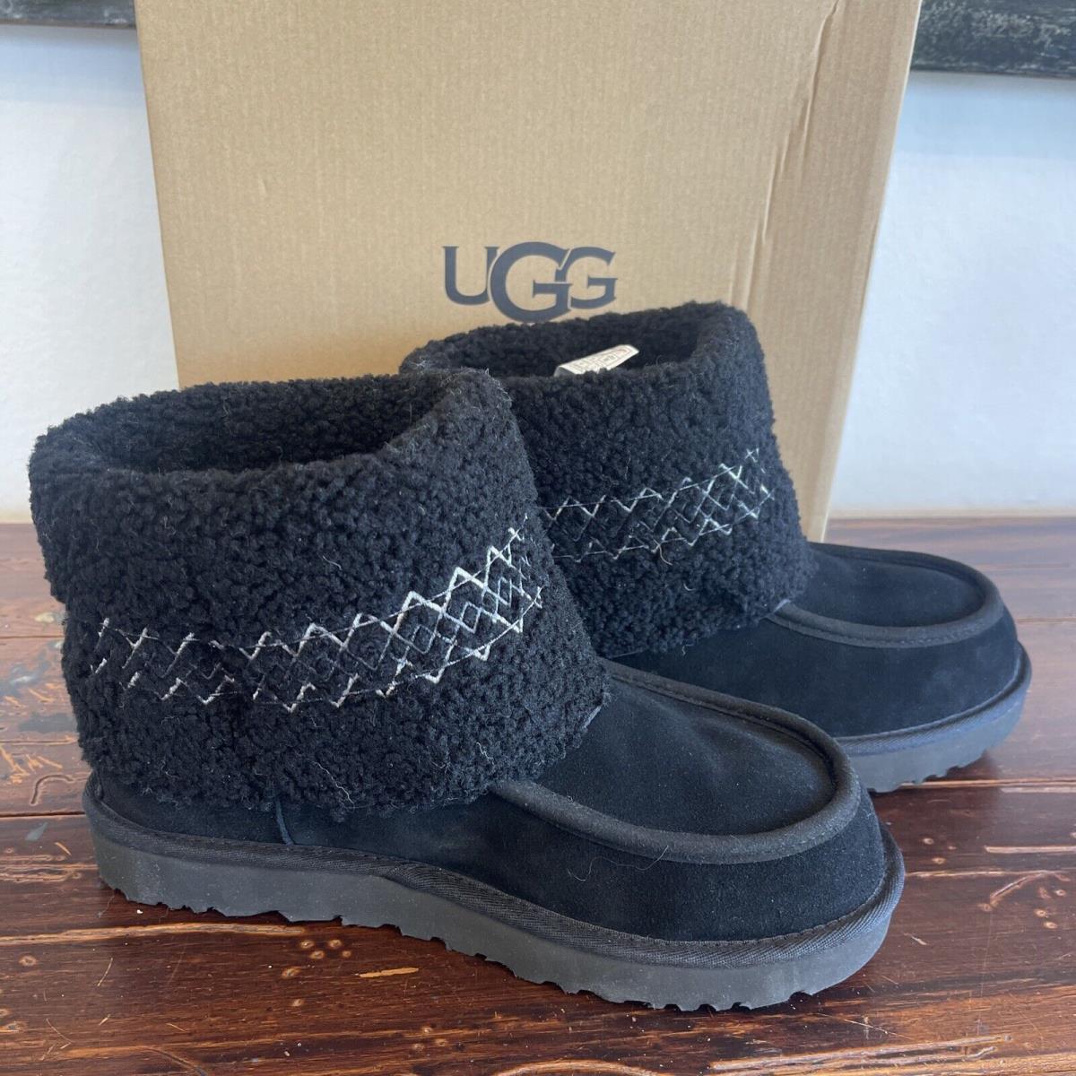 Ugg Mini Ugg Braid 1148930 Black Size 9 Woman`s Boots