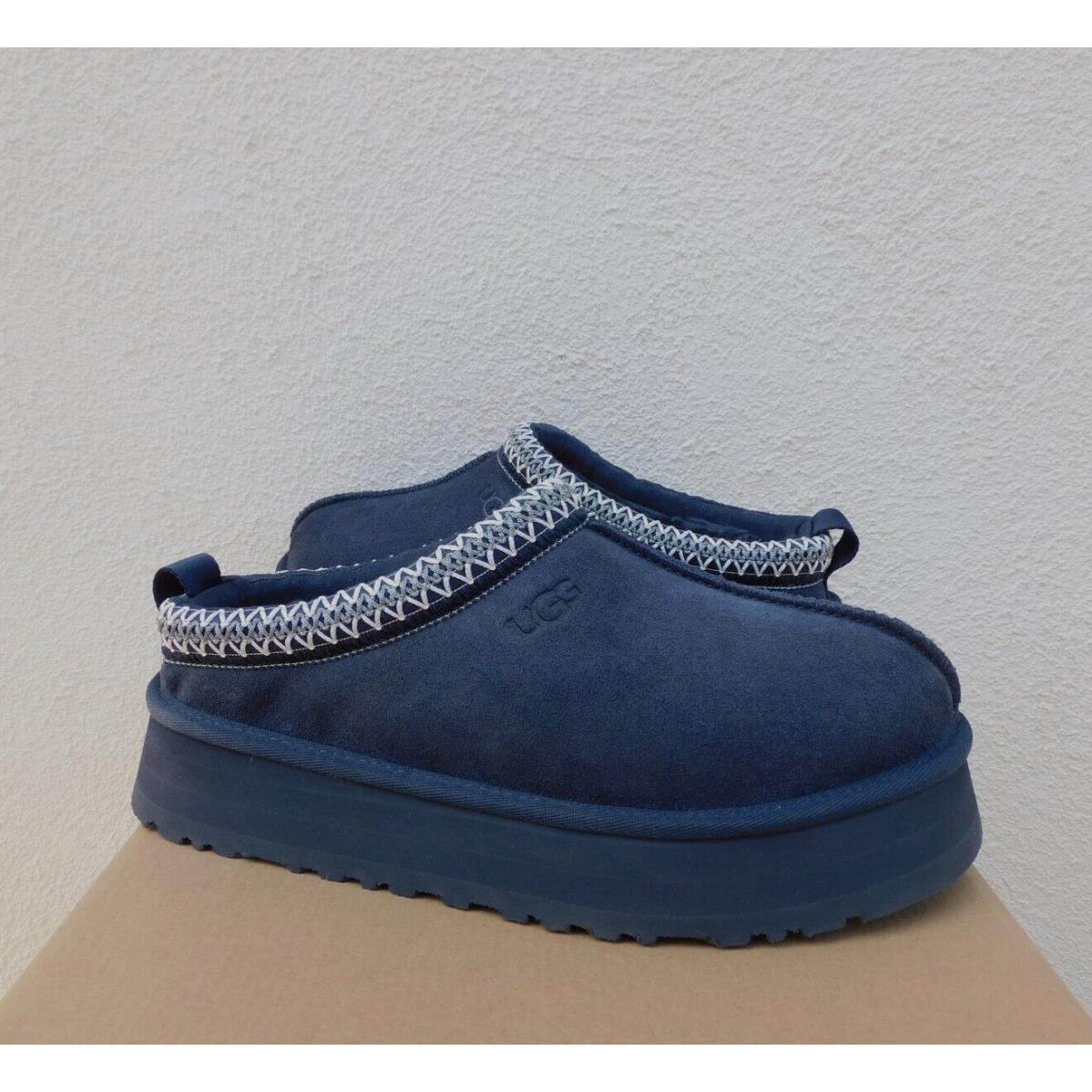 Ugg Tazz Eve Blue Suede Platform Slippers Shoes Women US 9/ Eur 40