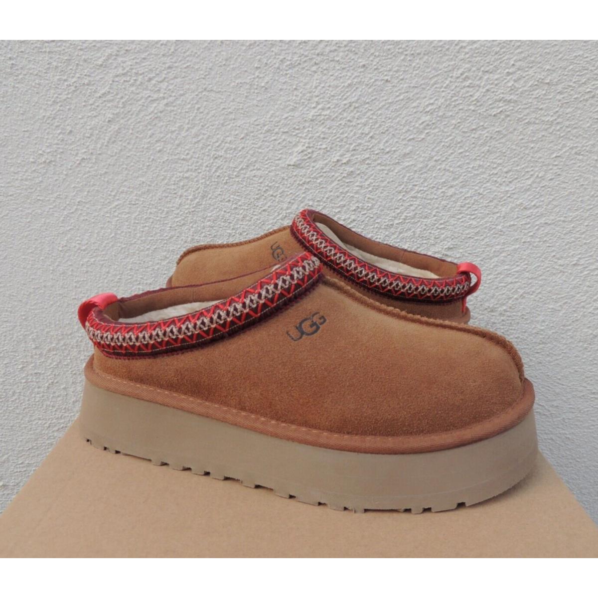 Ugg Tazz Chestnut Suede Platform Slippers Shoes Women US 9/ Eur 40