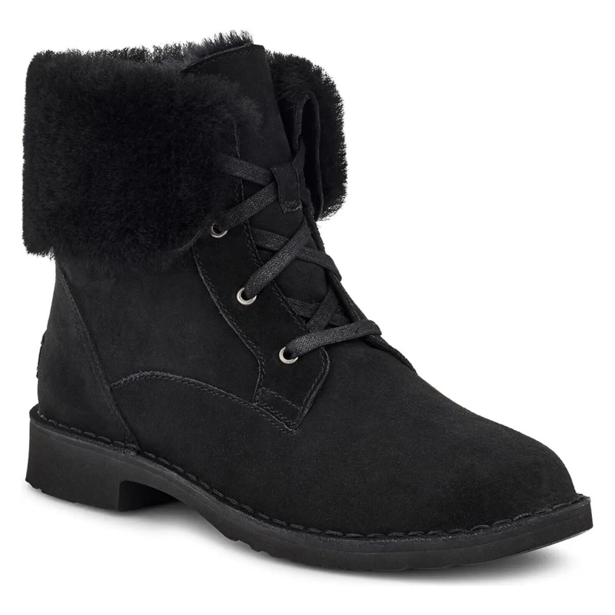 Ugg Weylyn Shearling Suede Boot Black US 8