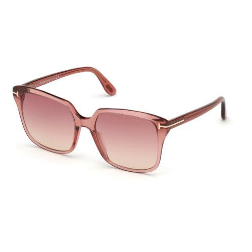 Tom Ford Faye-02 FT 0788 TF 788 72T Transparent Rose/burgundy Grad 56 MM