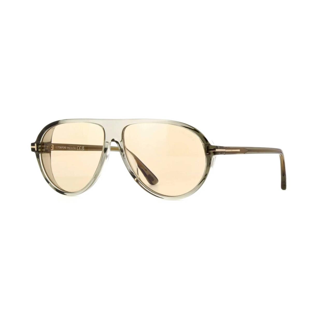 Tom Ford Marcus FT 1023 Light Grey Crystal/light Brown Photochromic Sunglasses