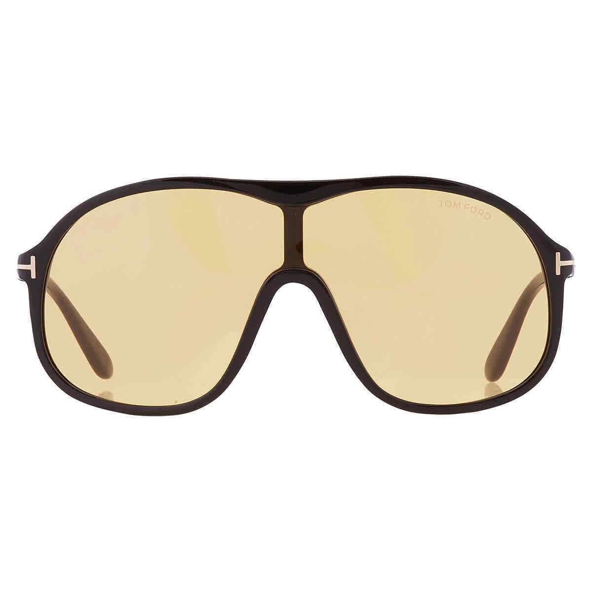 Tom Ford Drew Brown Shield Men`s Sunglasses FT0964 01E 00 FT0964 01E 00