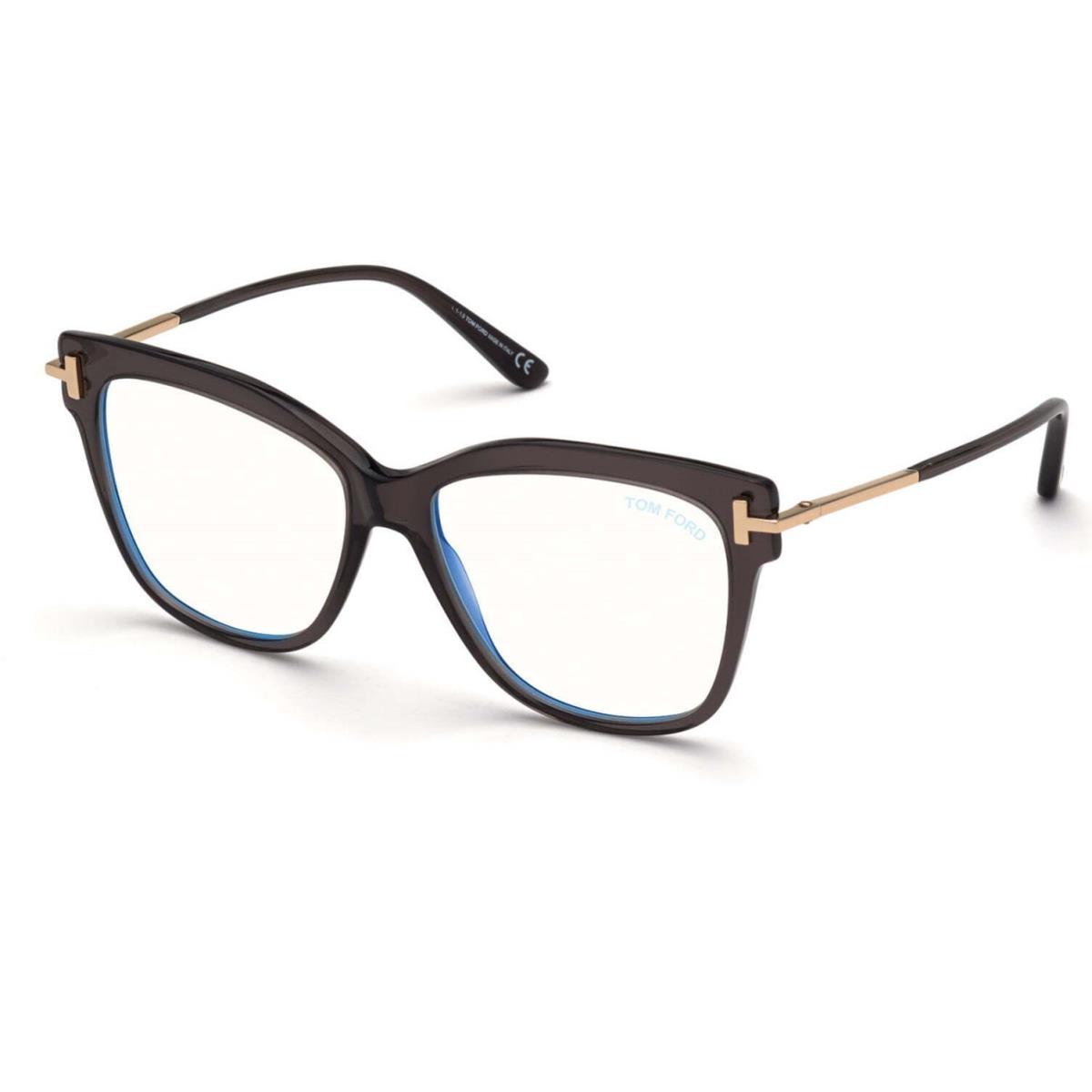 Tom Ford 5704 020 Crystal Gray Gold / Blue Block Eyeglasses TF5704 020 54mm