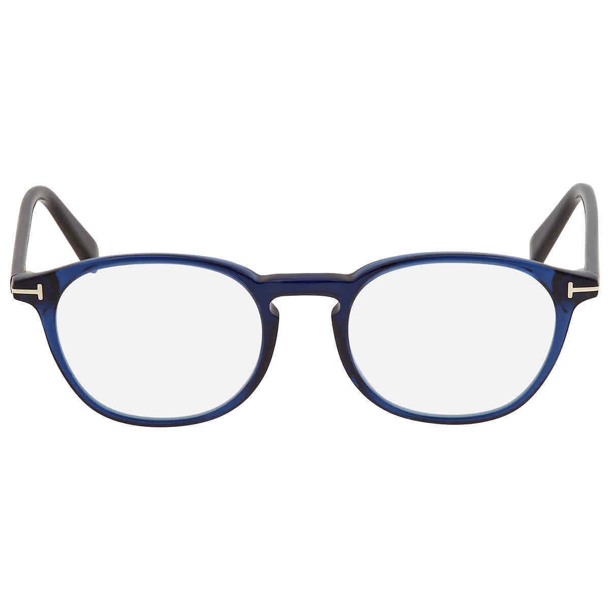 Tom Ford Blue Light Block Oval Unisex Eyeglasses FT5583-B 090 50 FT5583-B 090 50