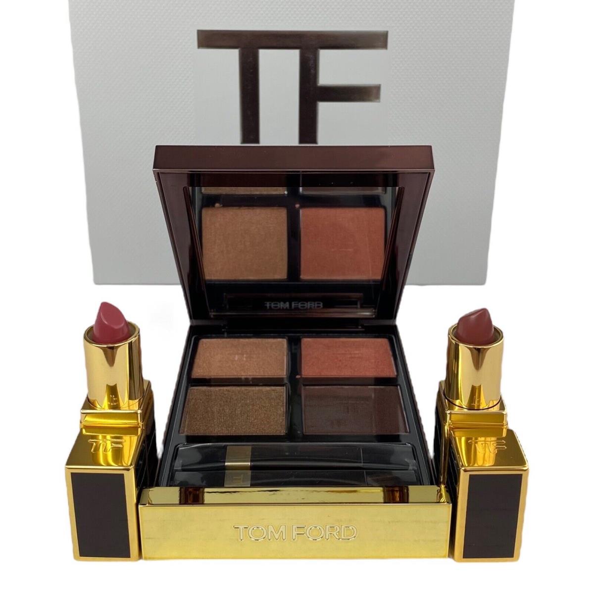 Tom Ford Eye Color Quad Tiger Eye Deluxe Mini Lip Color Casablanca +west Coast