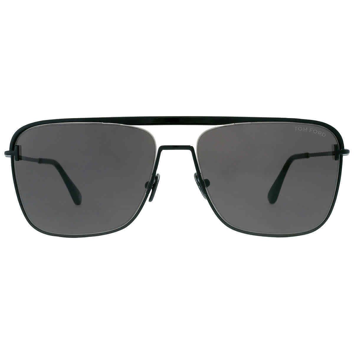 Tom Ford Nolan Smoke Navigator Men`s Sunglasses FT0925 01A 60 FT0925 01A 60