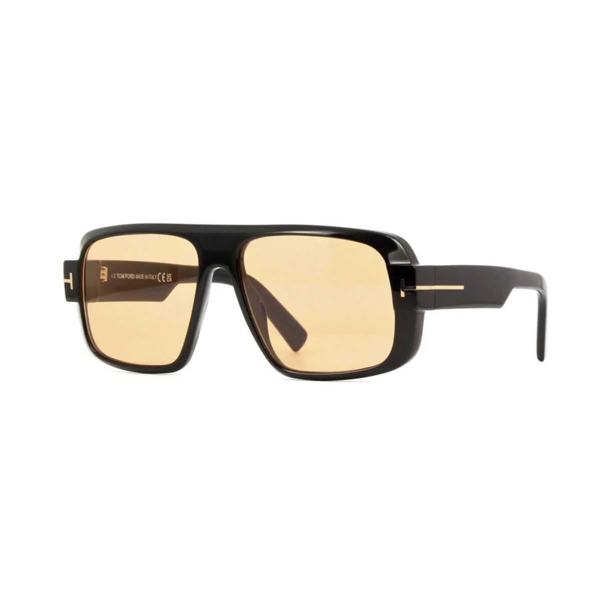 Tom Ford Turner FT 1101 Shiny Black/brown Orange Photochromic 01E Sunglasses