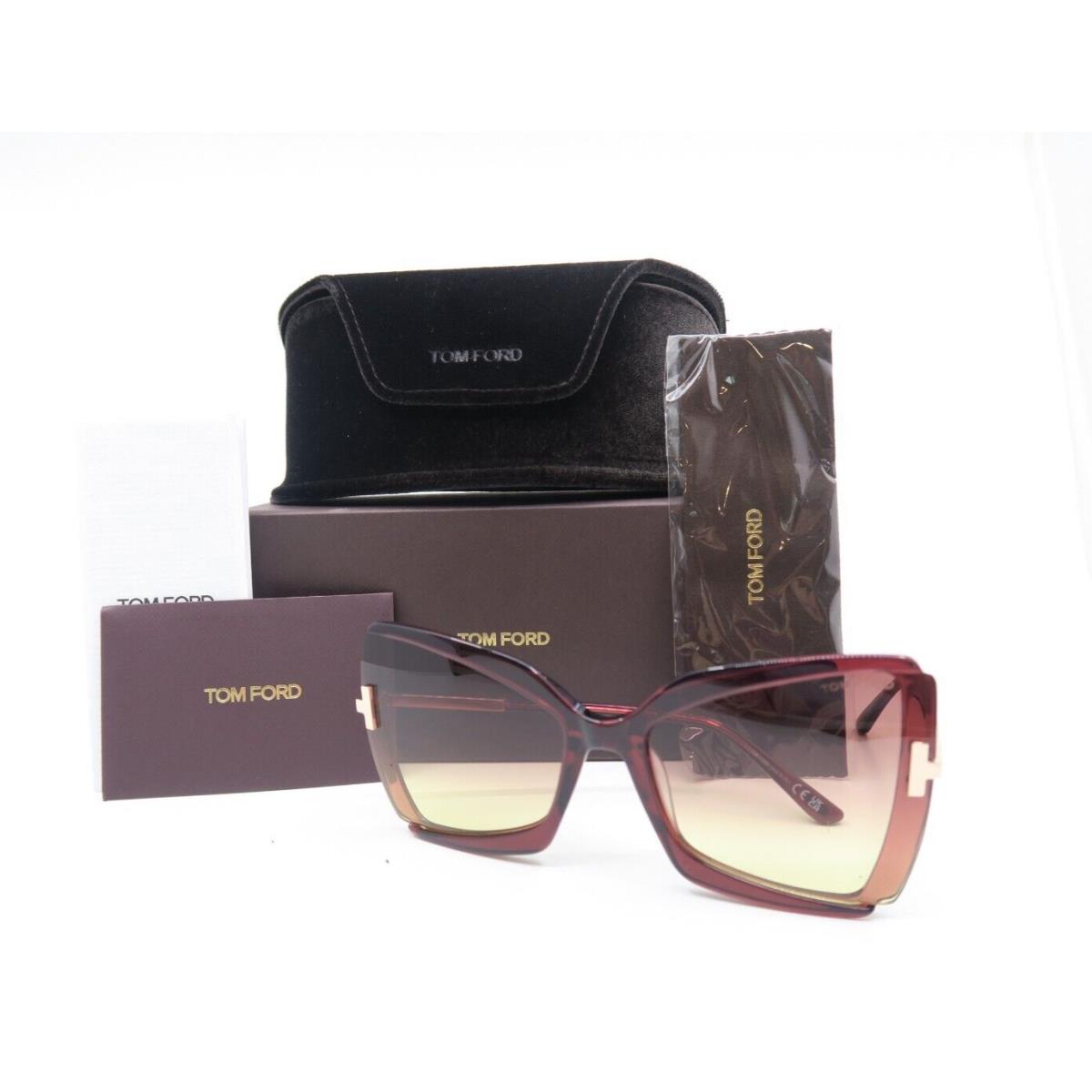 Tom Ford TF766 69T 63mm Gia Brown/brown Gradient Lenses Women`s Sunglasses