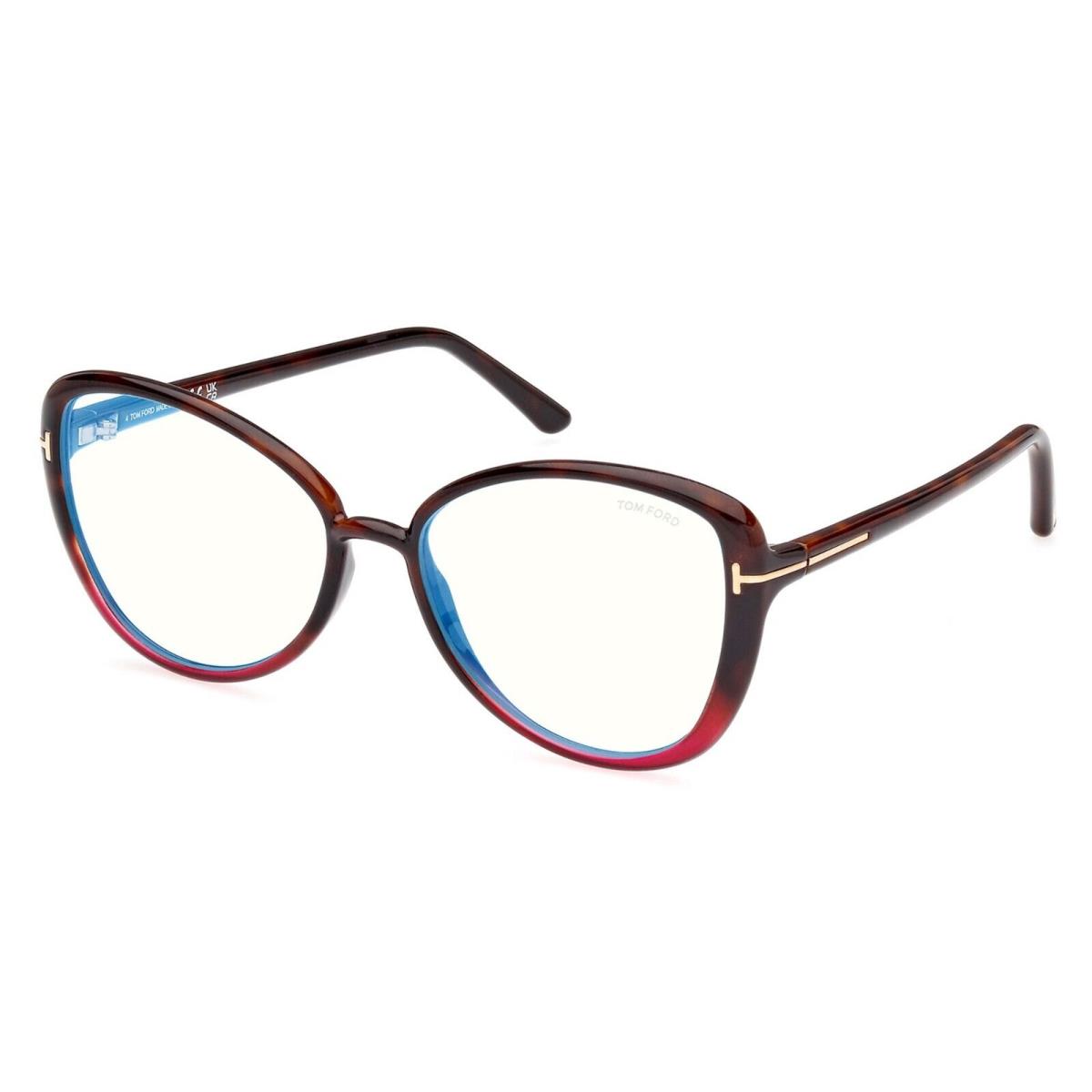 Tom Ford FT5907-B Blue Block Multicolor Havana 055 Eyeglasses