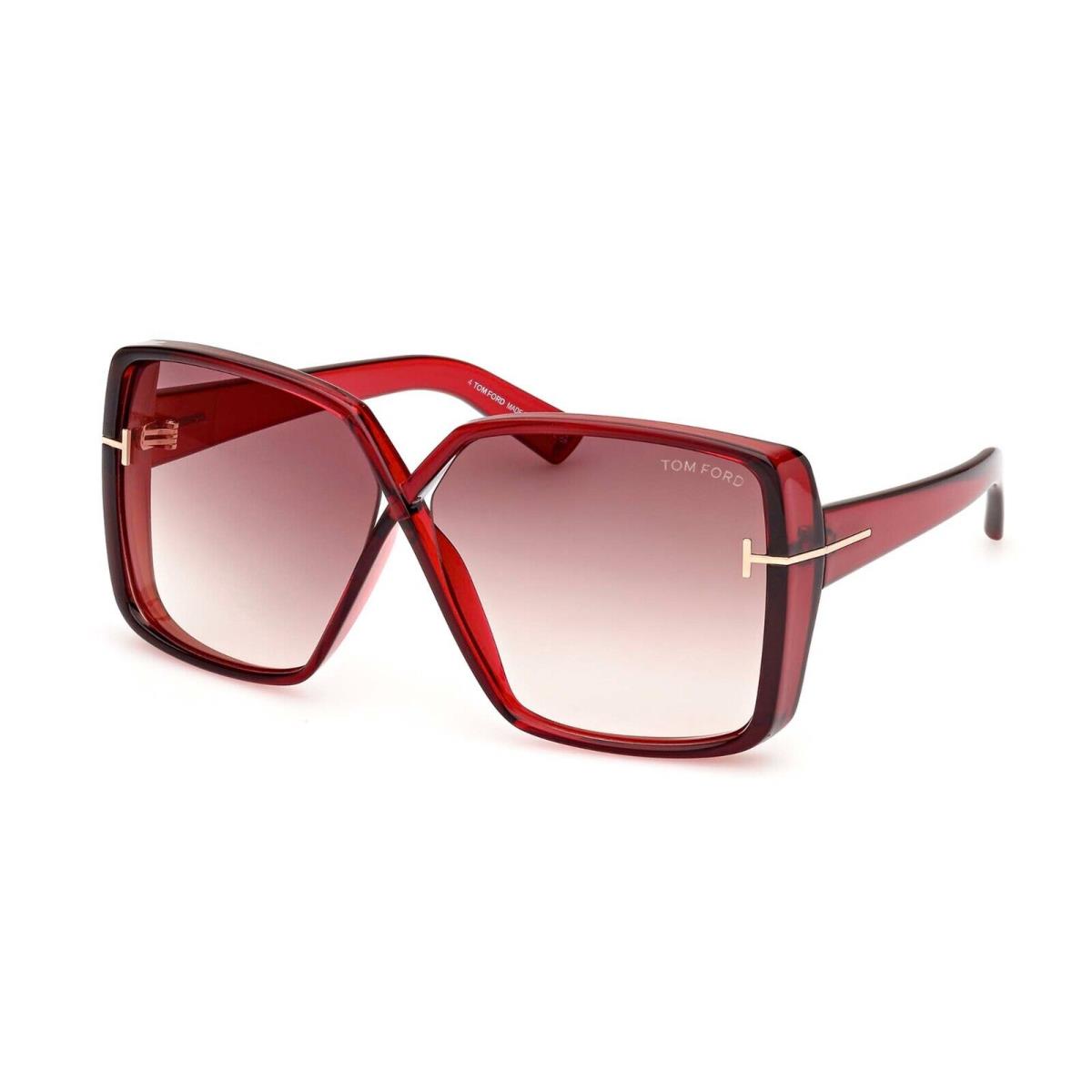 Tom Ford Yvonne FT 1117 Shiny Red/brown 66G Sunglasses