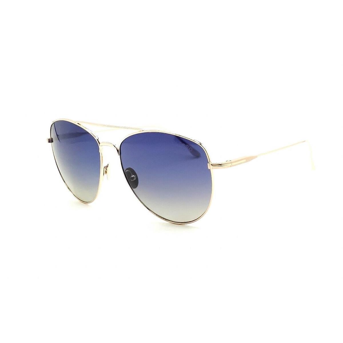 Tom Ford TF 0784 Milla Sunglasses 28W Gold/blue Gradient Lenses 59