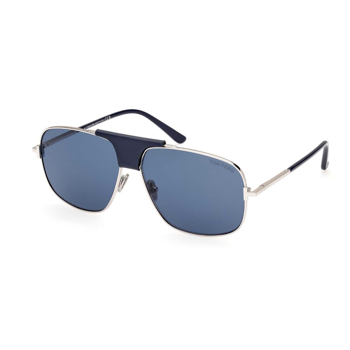 Tom Ford Tex FT 1096 Shiny Palladium/blue 16V Sunglasses