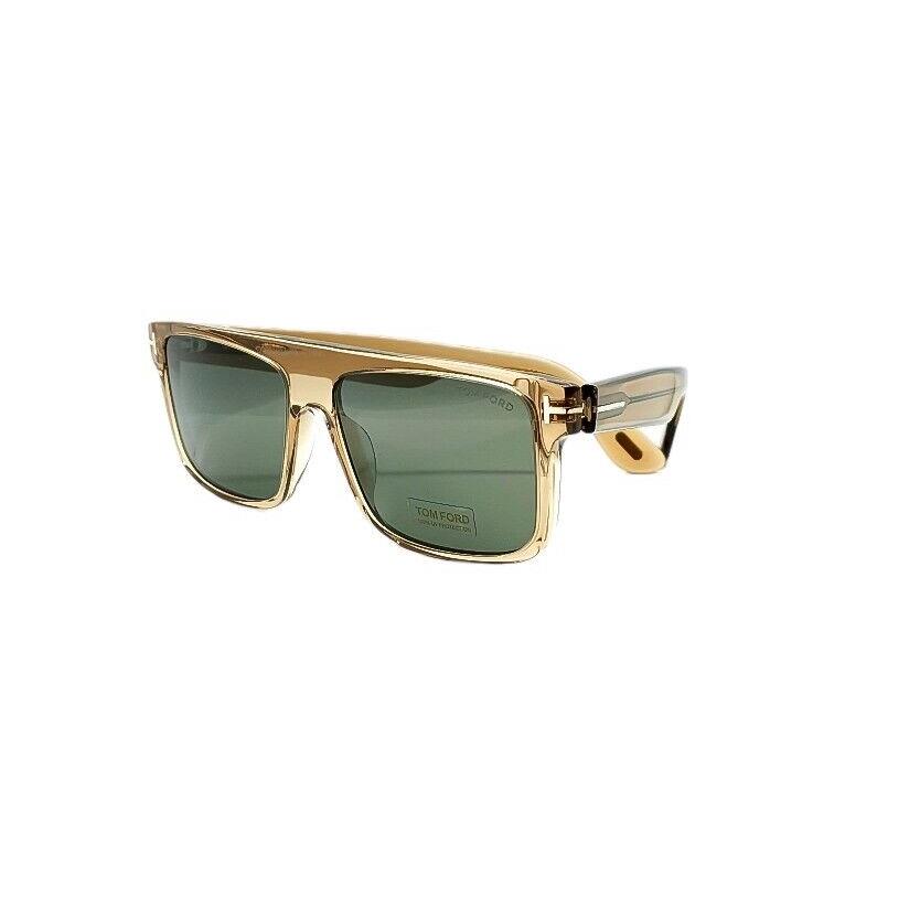 Tom Ford TF0999 Philippe-02 Sunglasses 45N Shiny Light Brown/green Lenses 58