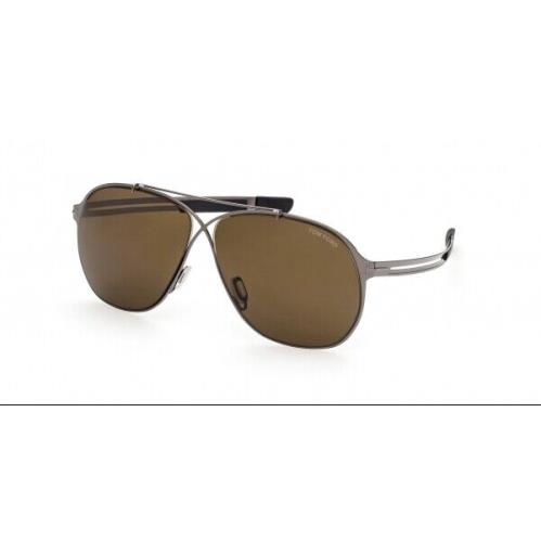 Tom Ford FT0829-12J-61 Shiny Dark Ruthenium Sunglasses