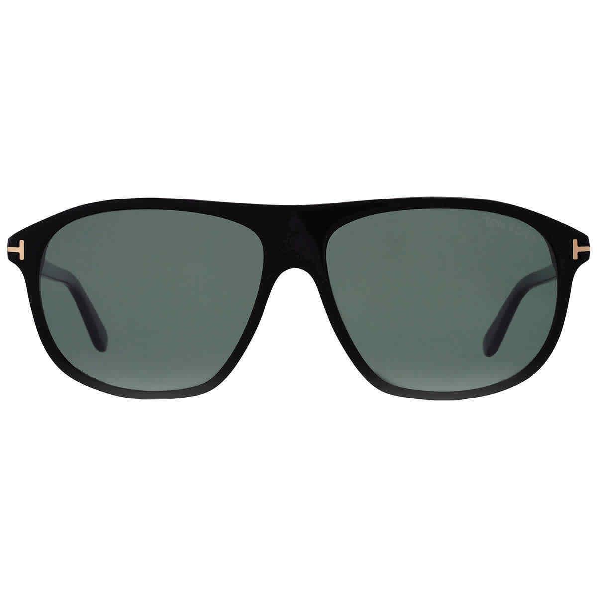 Tom Ford Prescott Polarized Green Navigator Men`s Sunglasses FT1027 01R 60