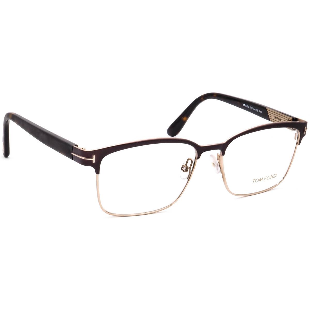 Tom Ford Eyeglasses TF 5323 048 Matte Brown/bronze Square Frame Italy 54 16 140