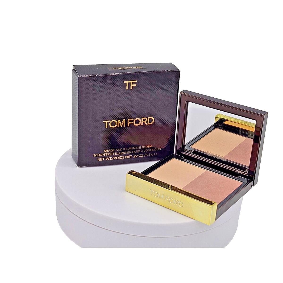 Tom Ford Shade and Illuminate Blush Duo 01 Brazen Rose Full Size 0.22oz/6.5g