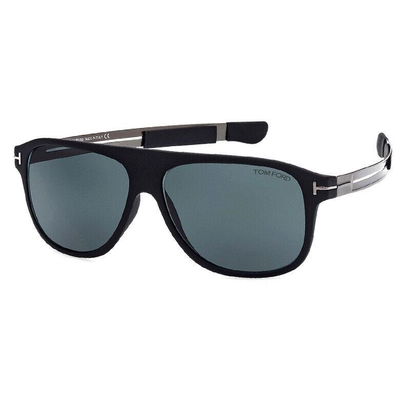 Tom Ford FT0880 02V Matte Black/blue 59-13-140 Sunglasses