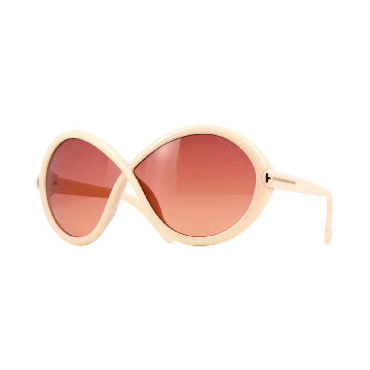 Tom Ford Jada FT 1070 Ivory/light Red 25T Sunglasses