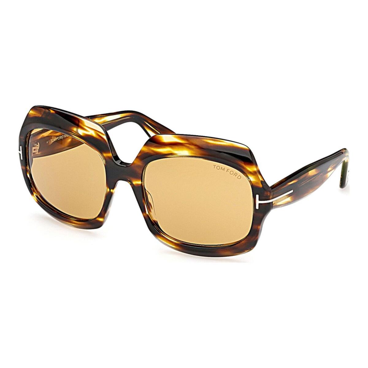 Tom Ford Ren FT1155 Dark Havana/light Brown 52E Sunglasses