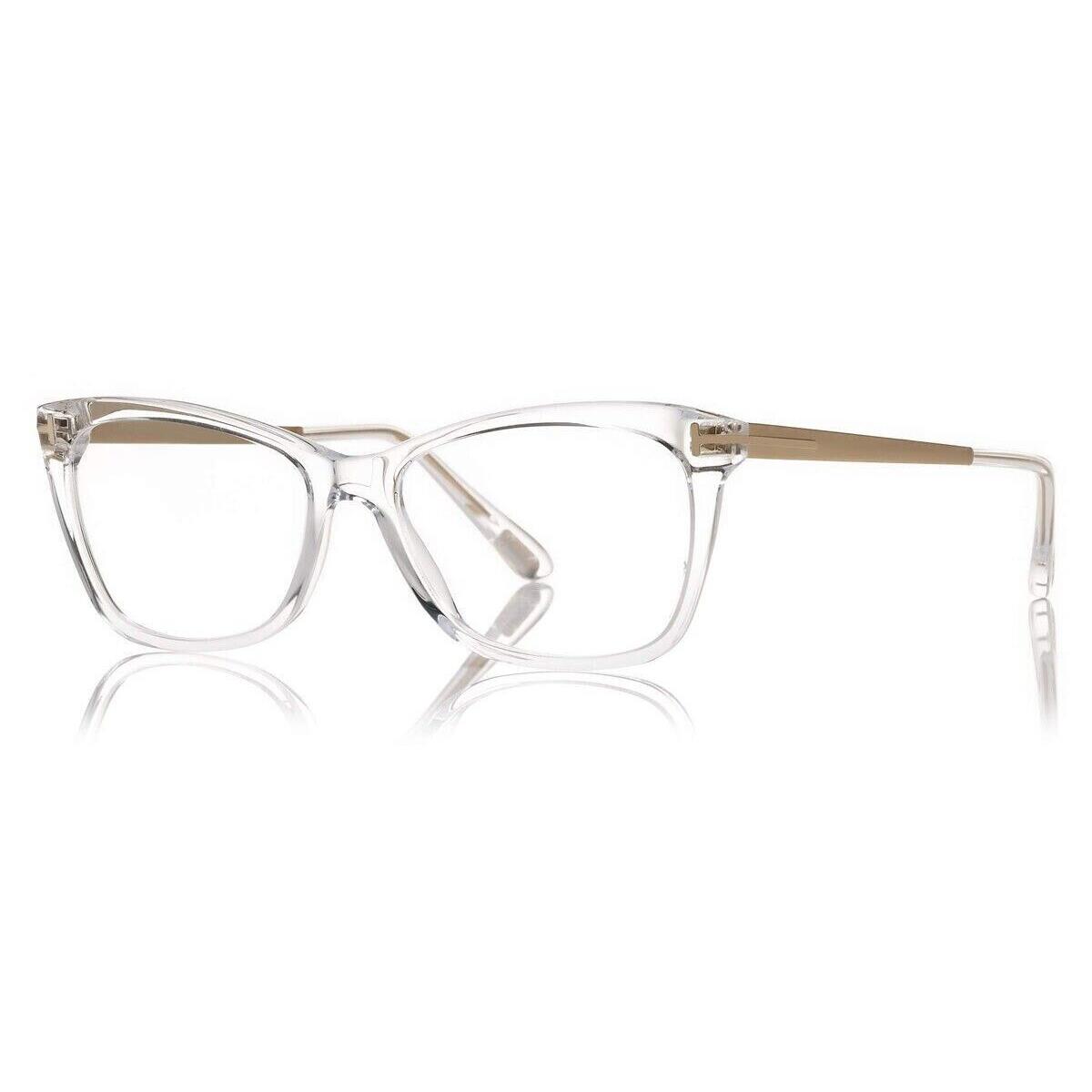 Tom Ford Women`s Geometric Eyeglasses FT5353 026 Shiny Crystal 52mm