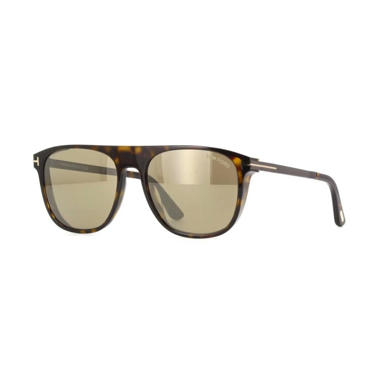 Tom Ford LIONEL-02 FT 1105 Dark Havana/brown Mirrored 52L Sunglasses