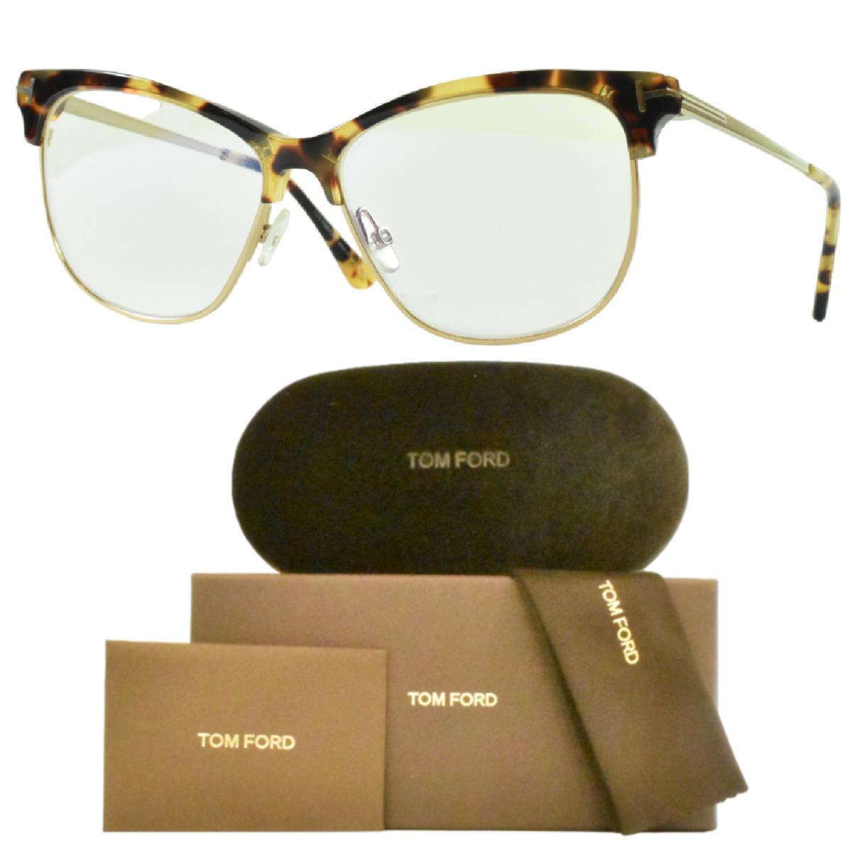 Tom Ford FT5546-B 056 Browline Full Rim Unisex Tortoise Gold Optical Frames