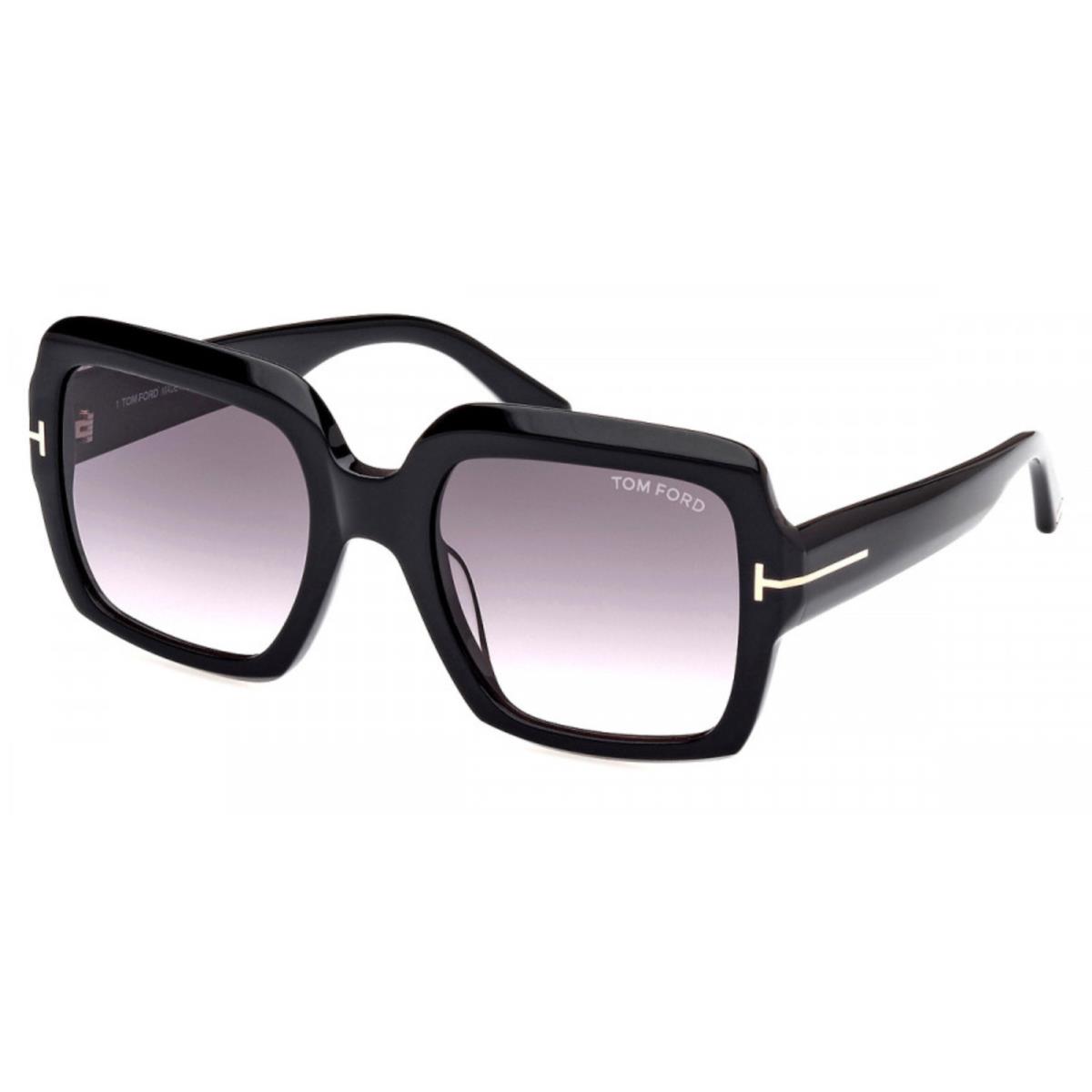 Tom Ford Sven Sunglasses FT 1082 -01B Black w/ Smoke Lens 54mm