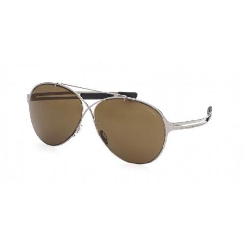 Tom Ford FT0828-14J-62 Shiny Light Ruthenium Sunglasses