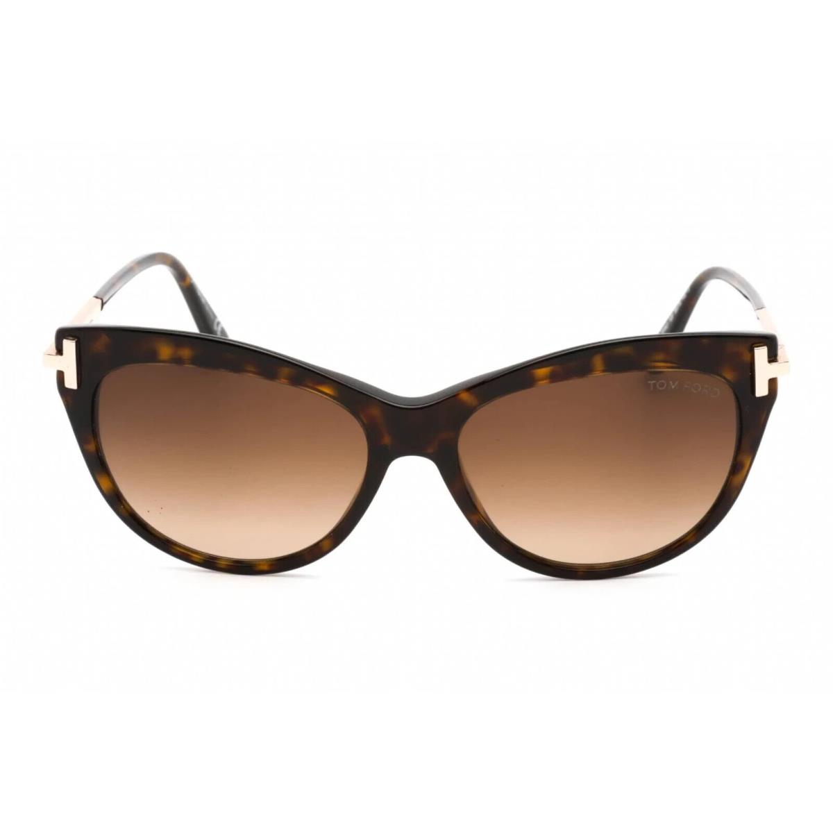 Tom Ford Kira TF821 52F Dark Havana Plastic Frame Women`s Sunglasses