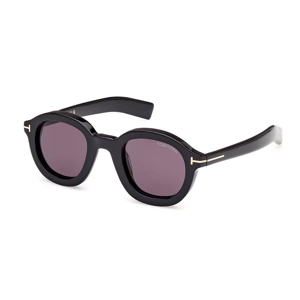 Tom Ford Raffa FT 1100/S 01A Shiny Black Smoke Sunglasses 46mm