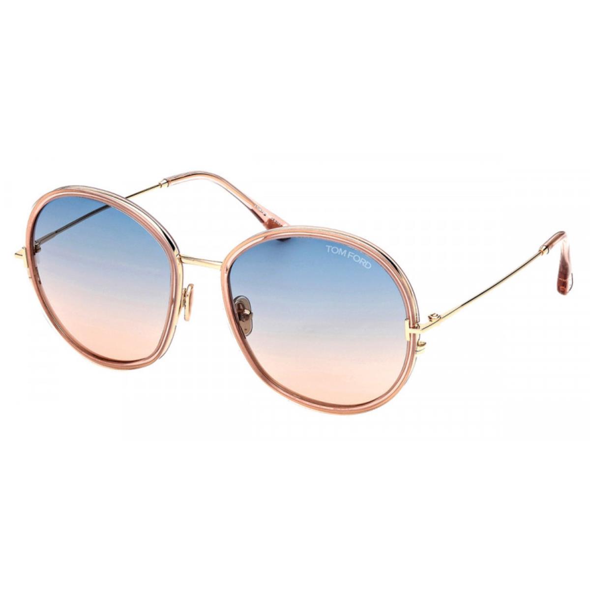 Tom Ford Sven Sunglasses FT0946-72W Gold w/ Pink Lens 58mm