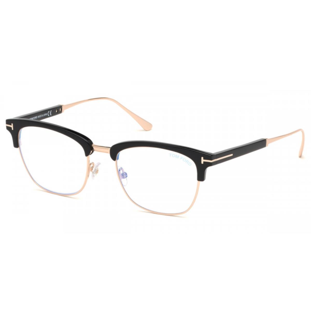 Tom Ford Rx Eyeglasses FT5590-F-B 001 Black/rose Gold 52mm